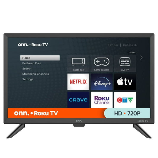 Brand new onn. 24" 720p HD Roku Smart TV (100012590-CA), 3 HDMI, 1 USB, 60 Hz